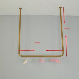 Ceiling-Hanging Gold Painted Stand - Image 6