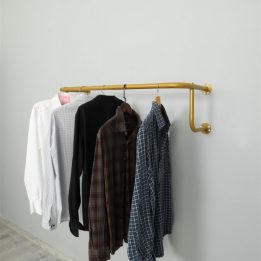 Wall-Mounted Supported Gold Painted U Hanger - Image 4