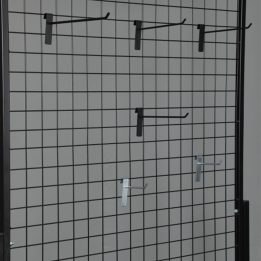 Black Wire Shelf with Profile Legs and Wheels - Image 3