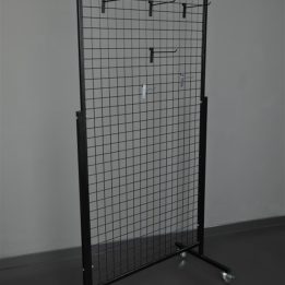 Black Wire Shelf with Profile Legs and Wheels - Image 4