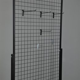 Black Wire Shelf with Profile Legs and Wheels - Image 5