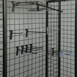 Wire Shelf Stand with Advertising Panel - Image 3