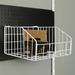 Mini White Basket for Perforated Panel - Image 3