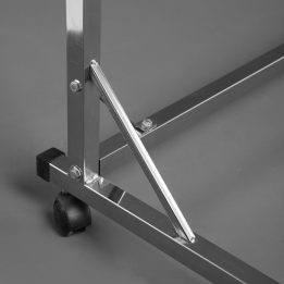 Double-Tier Single-Sided 6-Hook Chrome Hanger Stand - Image 2