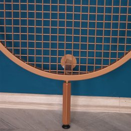 Copper Paint Mirror Frame with Bottom and Top Wire Decoration - Image 3