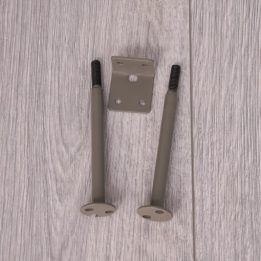 Wall-Mounted Support and Shelved Gray U Rack - Image 2