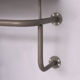 Wall-Mounted Support and Shelved Gray U Rack - Image 3