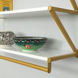 Wall-Mounted Z-Shaped Shelving and Hanging Stand - Image 3