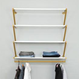 Wall-Mounted Z-Shaped Shelving and Hanging Stand - Image 4