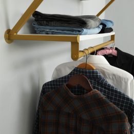 Wall-Mounted Z-Shaped Shelving and Hanging Stand - Image 6