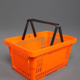 Plastic Shopping Basket (Black, Red, Orange, Blue) - Image 3