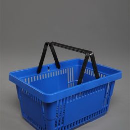 Plastic Shopping Basket (Black, Red, Orange, Blue) - Image 4