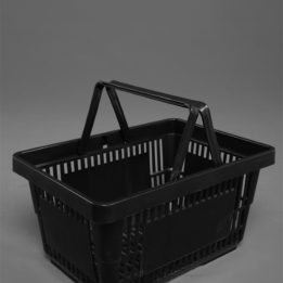 Plastic Shopping Basket (Black, Red, Orange, Blue) - Image 5