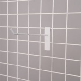 White Wire Shelf with Profile Legs and Wheels - Image 2