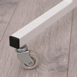 White Wire Shelf with Profile Legs and Wheels - Image 3