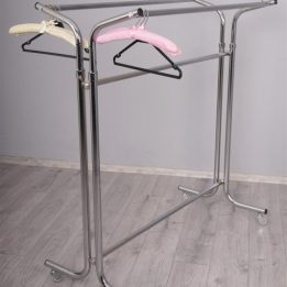 V-Adjustable Chrome Hanger Stand made from Round Pipe - Image 2
