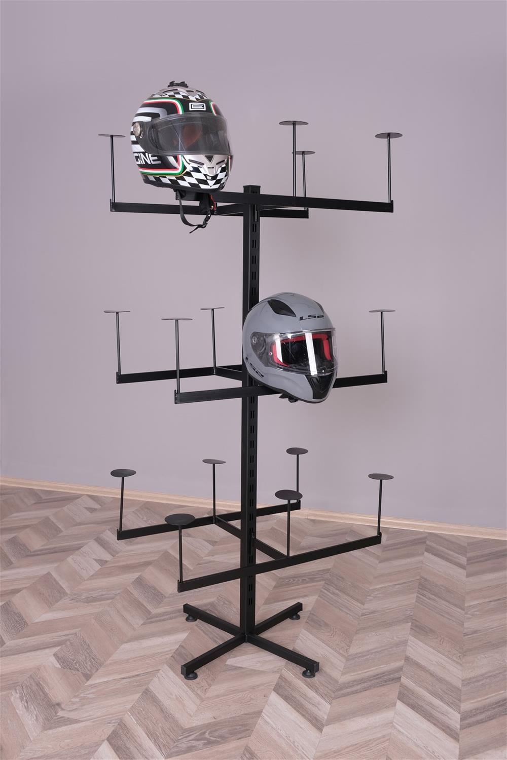 18 Piece Helmet Holder Stand - Rack Modern