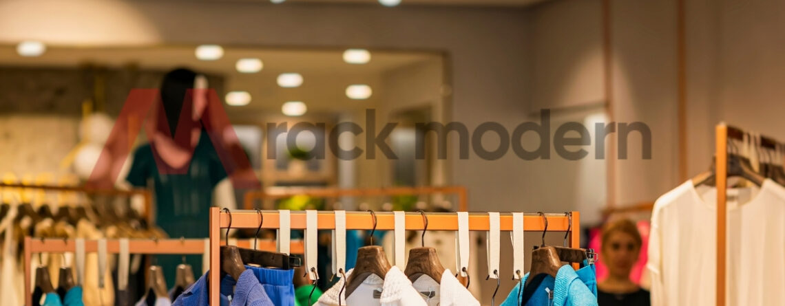 Custom shelving solutions for fashion stores in Paris with modular designs and premium materials.